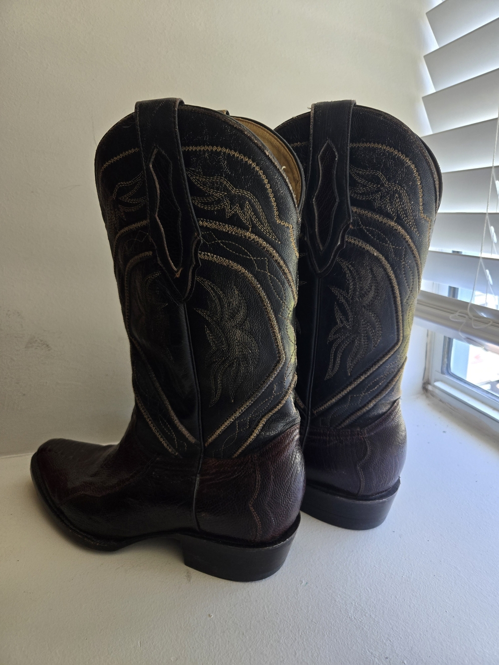 Victory Brown Leather Western-Style Cowboy Boots